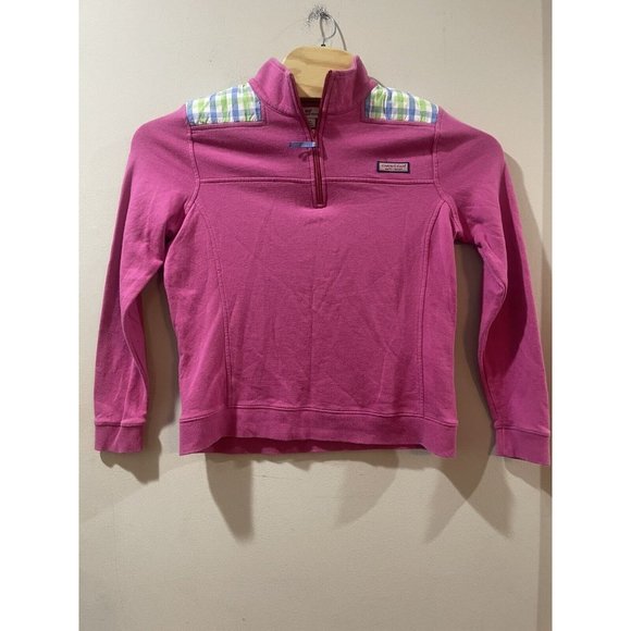 Vineyard Vines Womens M Pink Quarter Zip Pullover - Picture 1 of 5